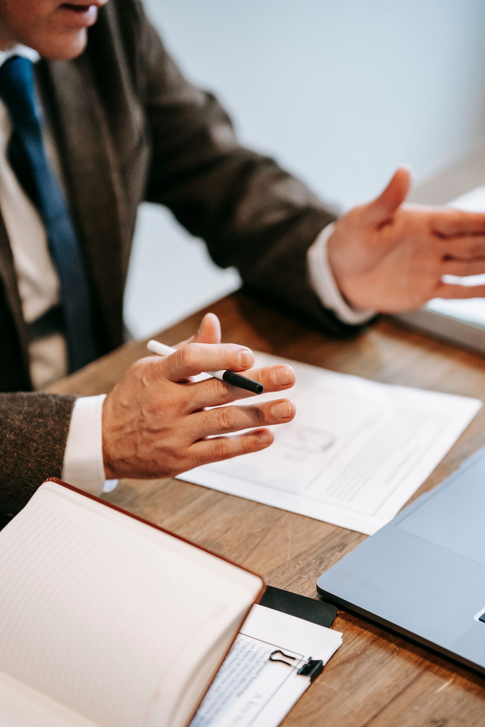 An advisor across the desk