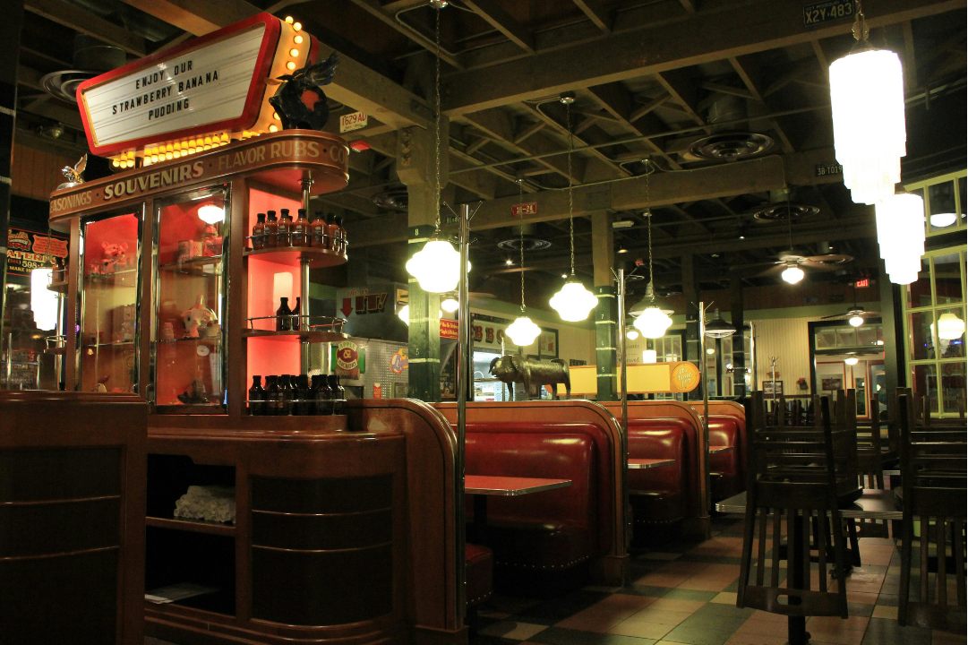 The interior of a restaurant before service